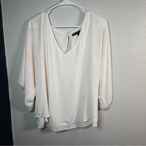 White House Black Market Cream Blouse